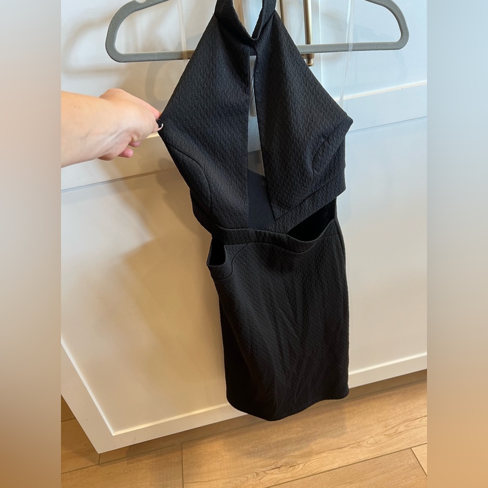 Black halter dress